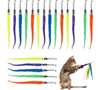 Pack of 20 Wuselwurm Cat Toys, Wuselwurm Cat Toys, Cat Fishing Pendant, Cat Rod Toy, Cat Toy Angel, with Bell Cat Fishing Pendant, Suitable for Ketzchen Training