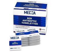 (Pack of 200) Antibacterial Hand Sanitizer Wipes and Swabs Individual BZK Single-Use Packets Clinically Proven, Kills Bacteria and Germs by MEDca