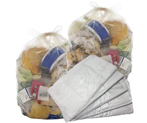 Pack of 200 Clear Plastic Bin Bags 90L Transparent Refuse Sacks Home, Kitchen, Bedroom & Office Polythene Bin Liners Bags 18 x 29 x 39 Inch 64 Gauge
