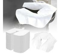 Pack of 200 face pads for massage tables, massage tables, nose slit cloths, premium, ultra soft, breathable, non-adhesive, hygienic pads for headrests of massage chairs and massage tables