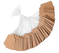 Pack of 200 Gift Tags with String, Small Writable Brown Kraft Price Paper Tags, Price Display Labels for Clothing Jewelry Christmas Gifts, 3.5 * 2.2 cm