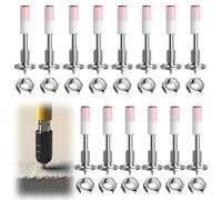 Pack of 200 Nails for Nail Guns with 200 Pieces M8 Nuts, Nail Gun Steel Nails 7.3 mm, Manual Steel Nails Round Nails for Nail Gun, Bolt Shot Device Nails for Low-Noise, Concrete Walls