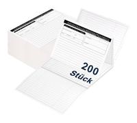Pack of 200 Patient Record Cards A5 Patient Files Folded Index Cards Index Cards Practice for Hospital Physiotherapy Doctor Therapy Physiotherapy Black