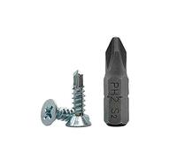 (Pack of 200 pcs) DIN 7504 P Zinc Plated Steel 3.9 x 16 mm Screws, Self-Drilling Sheet Metal Screw, (PH) Phillips Countersunk Head, Self Tapping (200, 3.9 x 16 mm)