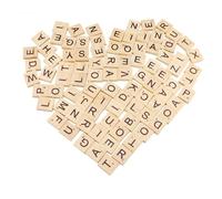 Pack of 200 Scrabble Letters,Scrabble Letters for Crafts,Scrabble Tiles,Wooden Scrabble Letters,A to Z, with Numbers, for Crafts, Learning, Spelling, Gift, 20 * 18 * 4mm
