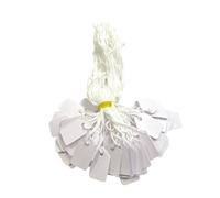 Pack of 200 Small White Strung Tags Price Tickets 13 x 20mm