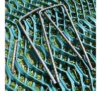 Pack of 200 Steel U Pins 150mm x 50mm x 6mm Heavy Duty Turf Mesh Ground Weed Anchor Pegs