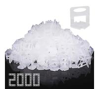 Pack of 2000 Standard Tabs Joint Width 1.5 mm, Levelling System Tile Levelling Aid Pull Tabs Joint Width Laying Aid for Tiles Height 3-12 mm (2000 Tabs, 1.5 mm)