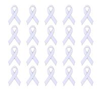 Pack Of 20pcs Alloy Public Service Corsage Pin Lightweight Design Ribbon Chest Brooch For Awareness Campaigns Social Cause Lapel Pins