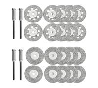 Pack Of 20Pcs Diamonds Grinding 22mm With Mandrels For Most Power Tool For Precise Cutting On Various Materials Glass Cutting Wheel