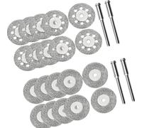 Pack of 20Pcs Diamonds Grinding 22mm with Mandrels for Most Power Tool for Precise Cutting On Various Materials Tile Cutting Disc