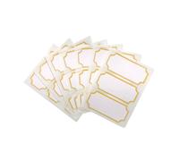 Pack of 21 Gold Border Printed 34x75mm Self-Adhesive Labels