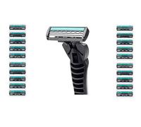 Pack of 21 Men's Disposable Grooming Disposable Shaving Kits - Three-Edge Grooming Tools for Men