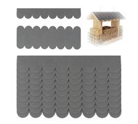 Pack of 21 Waterproof Mini Roof Shingles, Self-Adhesive Roofing Felt Shingles, Mini Roof Shingles for Garden Sheds, Dog Kennels, Mailbox Roofs for Nesting Box Roof, Insect Hotels, Rabbit Hutches (Grey