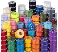 Pack of 210 Sewing Bobbin Thread, 36 Colours Pre-Spool Thread for Sewing Machine, Size A Class 15 Spools Polyester Yarn Compatible with Singer/Brother/Janome/Embroidery Machine