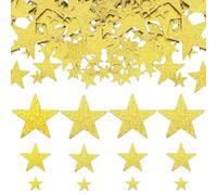 Pack of 210 Table Decoration Christmas Stars Gold, Christmas Glitter Star Confetti Confetti Decoration Set, Christmas Small Golden Craft Confetti Scatters, for New Year's Eve Wedding Birthday Party