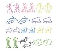 Pack of 22 Colorful Animal Paper Clips, Creative Metal Design, for Creative Decoration, School, Office and Gifts, Christmas Decorations, Posters and Photos, Etc.