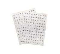 Pack of 220 White on Black 8x10mm A-Z Letters Self-Adhesive Labels