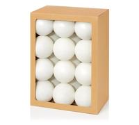 Pack of 24 60mm White Shatterproof Baubles