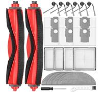 Pack of 24 accessories for Roborock Q10 S5+ robot vacuum cleaner, 2 main brushes, 6 dust bags, 4 mop pads, 4 HEPA filters, 6 side brushes, 1 cleaning brush, 1 screwdriver