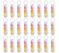 Pack of 24 Acrylic Shopping Trolley Token Key Rings Removable with "Danke für alles" Engraving for Disassembling Shopping Trolley, Shopping Chip Key Ring for Wedding, Birthday, Christening, Graduation