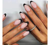 Pack Of 24 Almond Artificial Nails Fashion Stick On Nails French Tip Nails Accesories Manicure For Any Occasion