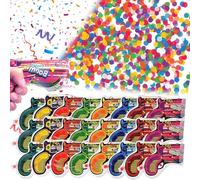 Pack of 24 Biodegradable Confetti Cannon Confetti Gun Party Confetti Cannon Confetti Birthday Glitter Paper Confetti Bomb for Carnival, Birthdays, Weddings, Christmas