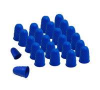 Pack of 24 Blue No.1 Rubber Thimblettes - Medium Finger Cones for Protection, Grip, Sewing, Crafting & Counting Paper/Banknotes