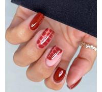 Pack of 24 Elegant Full Covers Glue On Nails Square False Nails Reusable Press On Nails Simple Artificial Nails