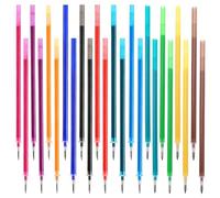Pack of 24 Erasable Refills, 12 Colours, 0.7 mm Gel Refills, Compatible with Legami, 13 cm Length, Erasable Gel Refills, Refill for Erasable Pens, Ideal for School and Office