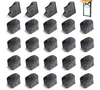 Pack of 24 Felt Floor Protectors Beer Tent Set, Beer Bench Feet Protectors Beer Table Feet for Tent Set Party Garden Tables Chairs (3.5 × 6 × 6 cm)