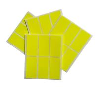 Pack of 24 Fluorescent Yellow 25x50mm Rectangular Labels - Adhesive Stickers