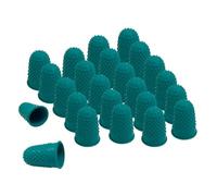Pack of 24 Green No.0 Rubber Thimblettes - Small Finger Cones for Protection, Grip, Sewing, Crafting & Counting Paper/Banknotes