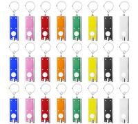 Pack of 24 LED Keychain Torch, Mini Square LED Keychain Light, 12 Lumens, Children's Keyring Torch, Portable Torch for Camping, Emergencies, Children's Birthday Party Gifts