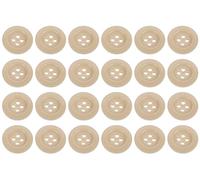 Pack of 24 Light Beige Sew on 18mm Buttons for Braces Trousers Shirts 28L