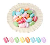 Pack of 24 Macaron Artificial Cakes, 2.5 x 1.5 cm, Realistic Artificial Mini Colourful Macaroons Fake Cake, for Photography Props, Home Party Decoration, DIY Hairpins, Mobile Phone Case, Food