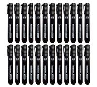 (Pack of 24) Markers Thick Bullet Tip Permanent Marker Pens Dry Wipe Whiteboard Pens Quick Drying Smear proof Pens Non Toxic Low Odour Works on Plastic Glass Wood Metal (Permanent Markers, Black)