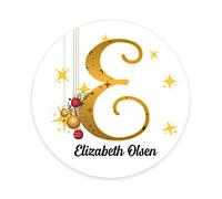 Pack of 24 Personalised Initial Name E Letter Stickers 45mm or Gift Bags, Gift Wrapping Paper, Windows etc Papa Prints