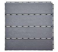 (Pack of 24) Polydeck Grey PVC Decking Tiles for Outdoors