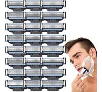 Pack of 24 Razor Blades for Mach 3, Replacement Blades for Wet Razors, Razor Blades for Gillette, Blades for Mach 3, Razor Blades with Precision Steel, Suitable for Cleaning Beard