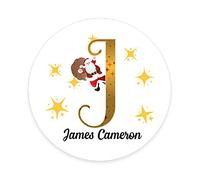 Pack of 24 Self Adhesive Name J Stickers 45mm Name Labels Papa Prints