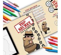 Pack of 24 - Top Secret Fun and Games Activity Sheets - Spy Detective Party Bag Books Fillers