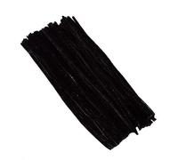 Pack of 25/50/100/250/500 30cm Pipe Cleaners for Arts & Crafts [Black, Pack of 100]