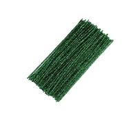 Pack of 25/50/100/250/500 30cm Pipe Cleaners for Arts & Crafts [Glitter Green, Pack of 100]