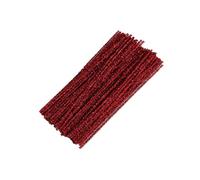Pack of 25/50/100/250/500 30cm Pipe Cleaners for Arts & Crafts [Glitter Red, Pack of 250]