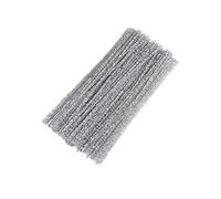 Pack of 25/50/100/250/500 30cm Pipe Cleaners for Arts & Crafts [Glitter Silver, Pack of 25]