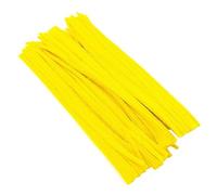 Pack of 25/50/100/250/500 30cm Pipe Cleaners for Arts & Crafts [Yellow, Pack of 25]