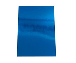 Pack of 25 A4 220gsm Single Sided Shiny Foil Blue Card