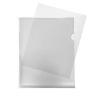 Pack of 25 A4 Clear L Shaped Open Top and Side Report File Folders
