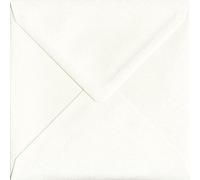 Pack of 25 Antique Silk 130mm x 130mm Gummed 110gsm Square Ivory Envelopes - GF Smith Accent Antique Paper